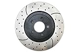 Prime Choice Auto Parts PR63025L Front Drivers Side Performance Drilled And Slotted Brake Rotor
