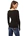 PattyBoutik Women Square Neck Zipper Empire Waist Blouse (Black X-Small)