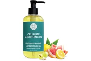 Pure Body Naturals Anti Cellulite Massage Oil, 8 fl oz | 100% Natural Cellulite Remover for Legs and Thighs | Chemical Free Firming Body Massage Oil for Women, Tightens Skin and Reduces Stretch Marks
