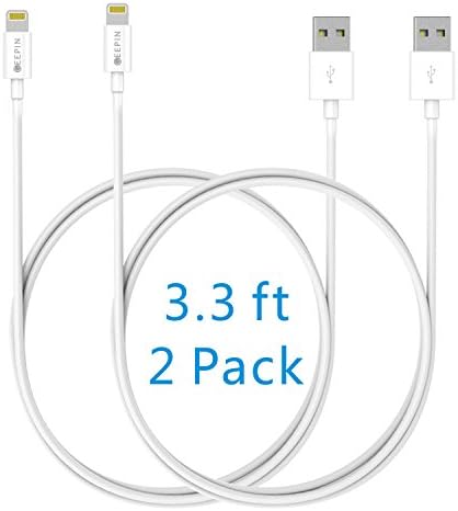 Lightning Cable, GEEPIN8482; (2-Pack) 3ft APPLE CERTIFIED USB Sync and Charging Lightning Cable for iPhone 6/6s/5/5S/5C, iPad 4, iPad Air 1/2, iPad Mini 1/2/3.