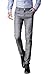 FLY HAWK Mens Plaid Dress Pants, Wrinkle-free Slim Fit Tapered Stretch Casual Pants,Flat Front Suit Pants