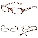 FancyG® Vintage Inspired Classic Retro Style Rectangle Shape UV Protection Blue Tint Glasses Frame Clear Lens Eyewear - Leopard
