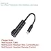 TELE-T T01A 2 in 1 Lightning AUX Headphone Jack and Charge Adapter Lightning Audio Splitter for iPhone 7/7 Plus with Compatible iOS 11 with Volume Control and Switch Songs, Black