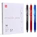 ParKoo Retractable Erasable Gel Pens Clicker 0.5 mm, Extra Fine Point, 8 Black/1 Blue/1 Red Ink, 10-Pack