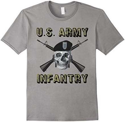 Mens US Army Infantry Tshirt Medium Slate