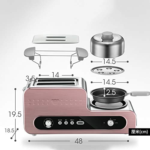 LJ-MBJ 2 Slice Toaster, Drop-Down Crumb Tray, Extra Wide Slot Toasters, Stainless Steel Toasters, Multifunction Breakfast Machine Automatic Toaster-B