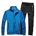 Sun Lorence Men's Athletic Full-Zip Stripe Jogging Tracksuit Casual Sport Sweat Suit