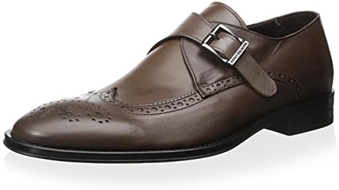 Dino Bigiono Men's Dress Buckle Oxford, Brown, 43 M EU/10 M US