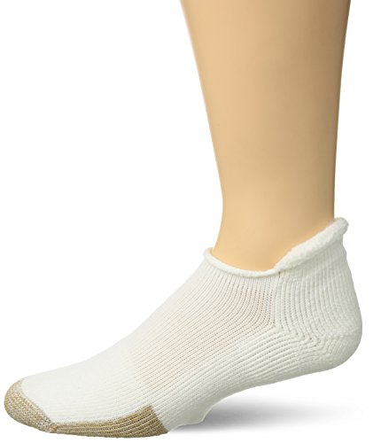 Thorlos Unisex T Tennis Thick Padded Rolltop Sock, White, Large