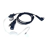KEYBLU 2-Wire Walkie Talkie Earpiece/Headset PTT Mic 2 pin Surveillance Kit Mic Acoustic Tube Earpiece for Motorola CP200 CLS1110 CLS1413 CLS1450