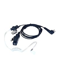 keyblu 2-hilos Walkie Talkie auricular kit de vigilancia/auricular PTT Mic 2 Pin auricular micrófono Tubo acústico para Motorola CP200 GP300 PR400