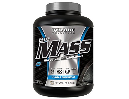 Dymatize Elite Mass Hi-Protein Muscle Gainer, Vanilla Milkshake, 6 lbs