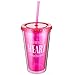 Christian Art Gifts Insulated Teacher Tumbler with Lid & Straw: It Takes a Big Heart to Shape Little Minds - Let All That You Do Be Done in Love - 1 Corinthians 16:14 Bible Verse Cup, Pink, 16 oz.