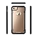 iPhone 7 Case, Moonmini Hybrid Armor Transparent Clear Hard PC Back Panel + TPU Bumper Shock Absorbing Protective Case Cover for iPhone 7 Black