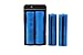 Baihemiya 4x 18650 3000 mAh 3.7V Li-ion Rechargeable Battery+1PC Two-slot Travel Charger(Blue)