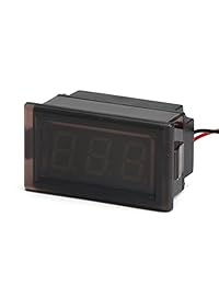 DROK resistente al agua Voltaje Voltímetro Digital medición Gauge Azul Verde Panel LED 24 V voltios metros, 1