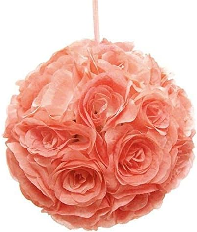 Homeford Firefly Imports Pomander Flower Balls Wedding Centerpiece, 10-Inch, Coral