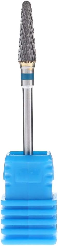 GOTH Perhk Professional Electric Nail Drill File Bits Tools 3/32'' Tungsten Steel Carbide Art Nail For Electric Nail Drill Machine Nail Tool(H02)