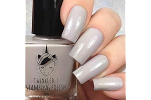 Twinkled T Stamping Polish Opaque in 1 Coat Ghosted (Gray)