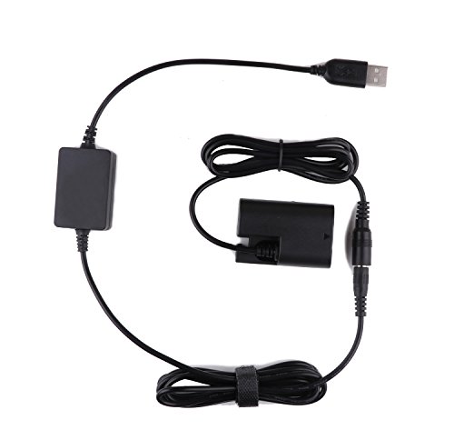 ACK-E6 Single USB Power Kit AC Adapter Replacement DR-E6 DC Coupler Dummy Battery for Canon EOS 5DS, 5DS R, 5D Mark II, 5D Mark III, 60D, 60Da, 6D, 70D, 7D, 80D DSLR Cameras