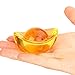 Yellow Crytal Feng Shui Golden Ingot / Yuan Bao and Prosperity Protection Set of 5 Lucky Charm Ancient Coins,Feng Shui Decor (2 Pcs 2.3