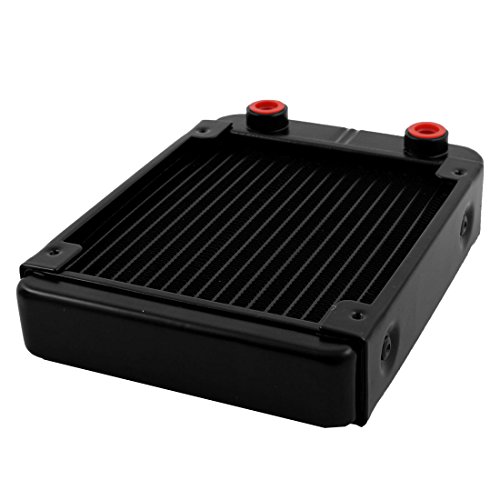 uxcell Aluminum Computer CPU 18 Pipes Water Cooling Heat Exchanger Radiator 120mm Black