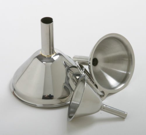 Norpro 252 18/10 Stainless Steel Funnel 3 pc Set NEW