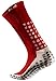 TRUSOX Mid-Calf Crew Cushion Soccer | Football Socks (Pair) with Anti Slip Pads To Reduce Blisters, for Men and Women, Black, Small, Shoe Size US(M 3-6.5, W 4-7.5)