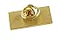 American Flag USA Patriotic Enamel Diestruck Lapel Pin Gold Tone Metal Value Pack 13 Stripes 50 Stars (1 pin)