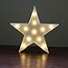 Battery Operated Night Light LED Marquee Sign with Wireless Remote Control for Kids' Room, Bedroom, Gift, Party, Home Decorations(White Star)