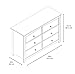 StorkCraft Kenton 6 Drawer Universal Dresser, Cherry, Kids Bedroom Dresser with 6 Drawers, Wood & Composite Construction, Ideal for Nursery Toddlers Room Kids Room