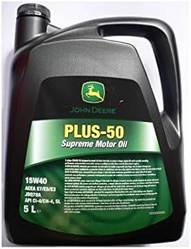 John Deere Aceite Tractor Plus 50 15w40 5Ltrs: Amazon.es ...