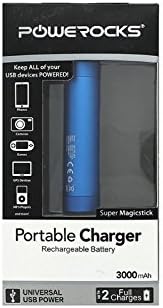 Powerocks Super Magicstick Universal 3000 mAh Portable Charger Blue