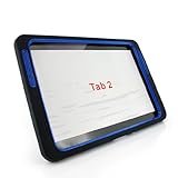 [Rhino]Black Blue Heavy Duty rugged impact Hybrid Case with Kickstand Case For Samsung Galaxy Tab 2 LTE 10.1