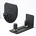 Stay Roller Guide Sliding Barn Door Bottom Guide Adjustable Floor Guide Wall Mounted Hardware with Black Power Coat-Flush to Floor
