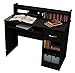 South Shore Small Desk - Great Writing Desk for Your Child - The Computer Desk Is Great for Your Kid's Bedroom or Any Small Area - Place a Laptop in This Study Table - 5 Years Warranty! (Black)