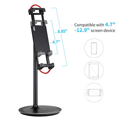 image for Tablet Ipad Stand Holder, SAIJI Adjustable Phone Stand, 360 Degree Rot