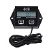 Timorn Tachometer for Small Engine,Inductive Hour Meter for 2 Stroke & 4 Stroke Small Engine, Replaceable Battery Waterproof Tachometer for Chainsaw Marine ATV Motorcycle UTV Engine (Black)