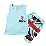 Tops Pants Set Sagton Union Jack Outfits Vest Tops