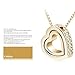 Doinshop New Useful Cute Nice Double Heart Crystal Rhinestone Eternal Love Gold Necklace