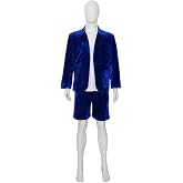 Plattson US size Jacket shirt short Uniform Cosplay Costume Velvet Suit for Party Concert Performance