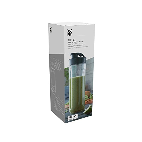 WMF Kult X Mix & Go/Küchenminis Trinkflasche 600 ml, Smoothie Flasche, Mixbehälter, Smoothie Becher aus Tritan-Kunststoff, bruchsicher – Bild 7