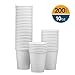 NYHI 200 Pack 10 oz White Paper Disposable Coffee Cups Hot Cold Beverage Drinking Cup for Water Juice Espresso Tea Ideal for Water Coolers Party