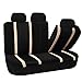 FH Group Full Set Cloth Car Seat Covers - Universal Fit, Low Back Front Seat Covers, Airbag Compatible, Split Bench Rear Seat, Washable Seat Cover for SUV, Sedan, Van Beige