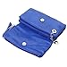 b.m.c BMC Womens Sapphire Blue Textured PU Faux Leather Quilted Pattern Triple Compartment Zipper Tassel Fashion Clutch Handbag