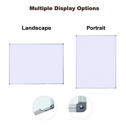 4 Thought Magnetic Dry Erase Board, 48 X 36 Inches Whiteboard Wall-Mounted with Aluminium Frame and Removable Marker Tray, Magnetic Message and Memo Bulletin Board of Commercial Quality - Thumbnail 2