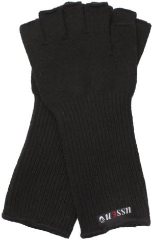 Ussen Men's 1 Pair Baltic Half Finger Gloves One Size Black