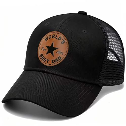 Casleovf Fathers Day Cap Gifts from Daughter Son, Adjustable Baseball Cap, Dad Birthday Gifts for Stepdad Grandad, Fathers Day Presents for Daddy Husband Men on Christmas Anniversary Black