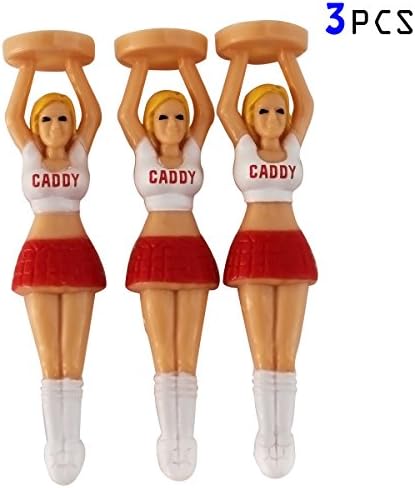 3pcs Professional Golf Tees System Pin-up Girls Ladies Cheerleaders Models with Multifunction