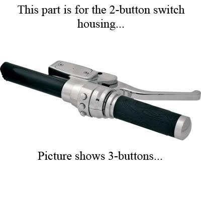 Hawg Halters Inc. HSHA-2C-LR Chrome 2-Button Handlebar Switch Housing Assembly For Harley-Davidson (ZZ 0616-0088)